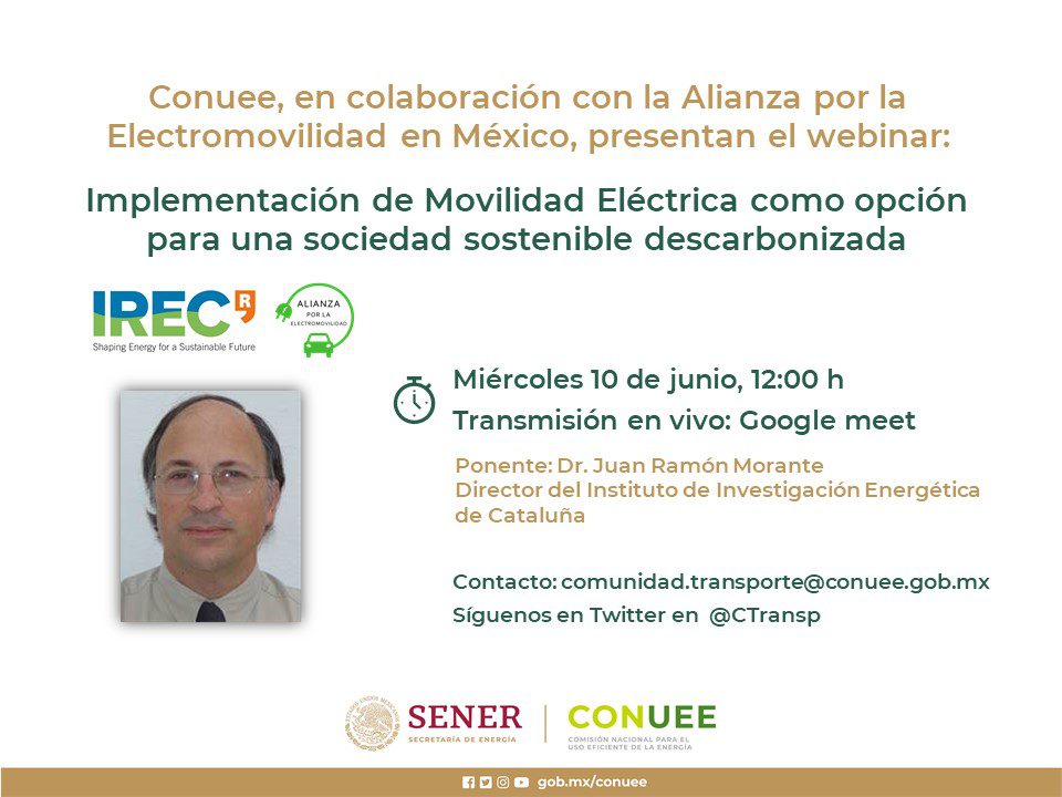 Webinar "Implementación de Movilidad Eléctrica como opción para una sociedad sostenible descarbonizada"