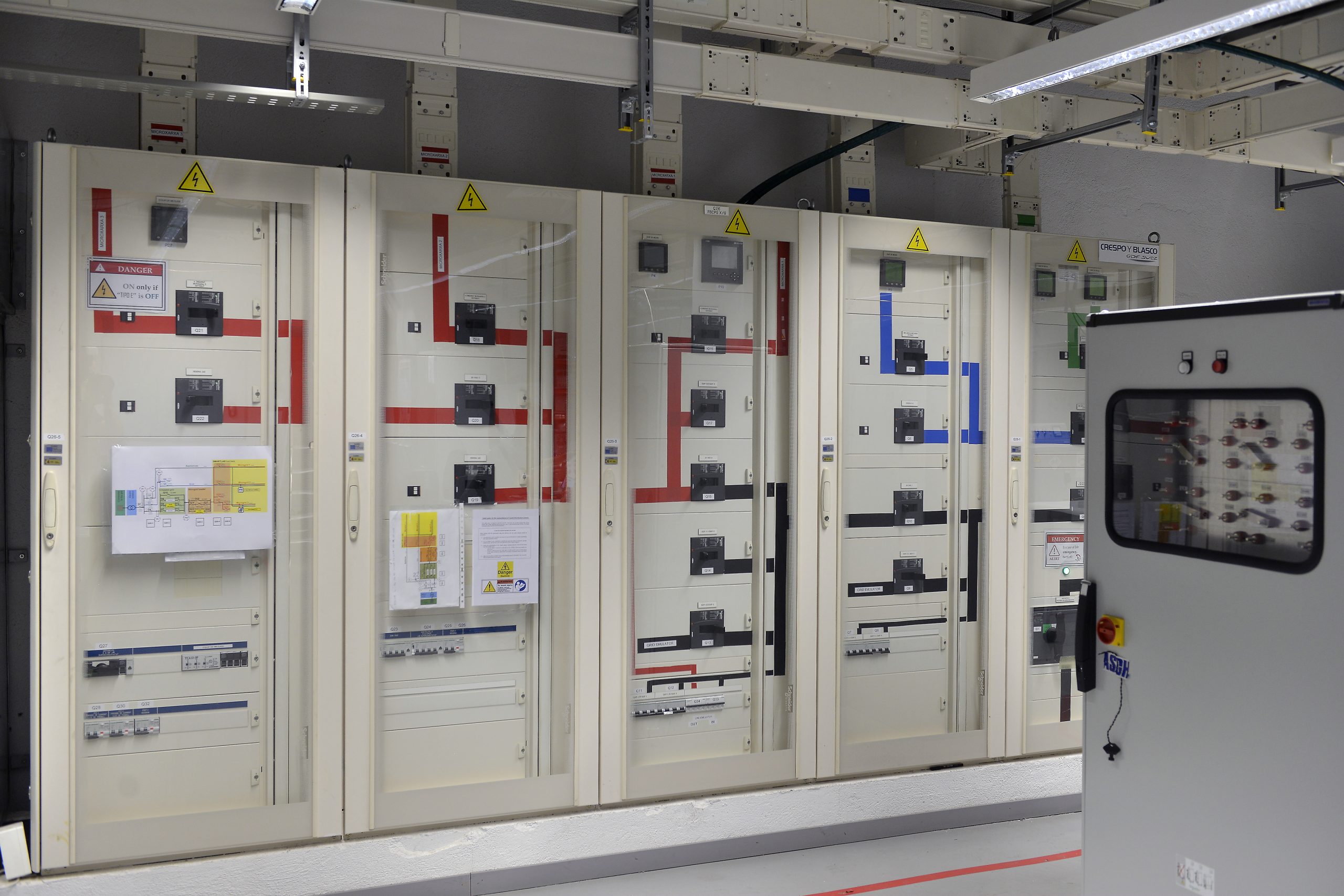 High-tech laboratory equipment used for battery management systems, energy storage performance analysis and renewable energy technology development