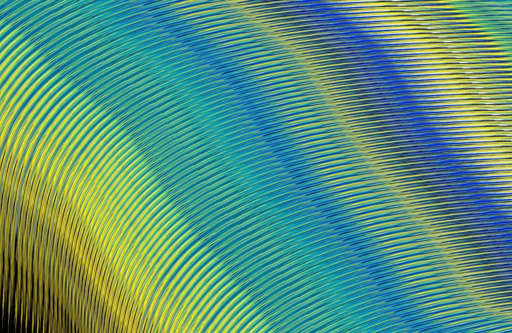 Abstract digital network with blue flowing lines representing smart energy systems