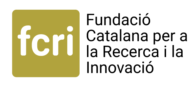 Official logo of Fundació Catalana per a la Recerca i la Innovació (FCRI), working as a territorial network collaborator for the GARA exhibition.