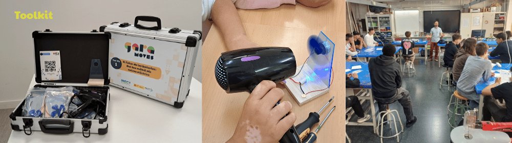 Gara MOVES educational toolkit featuring portable experiment kits, hands-on renewable energy demonstrations, and classroom workshops on sustainability and climate science.